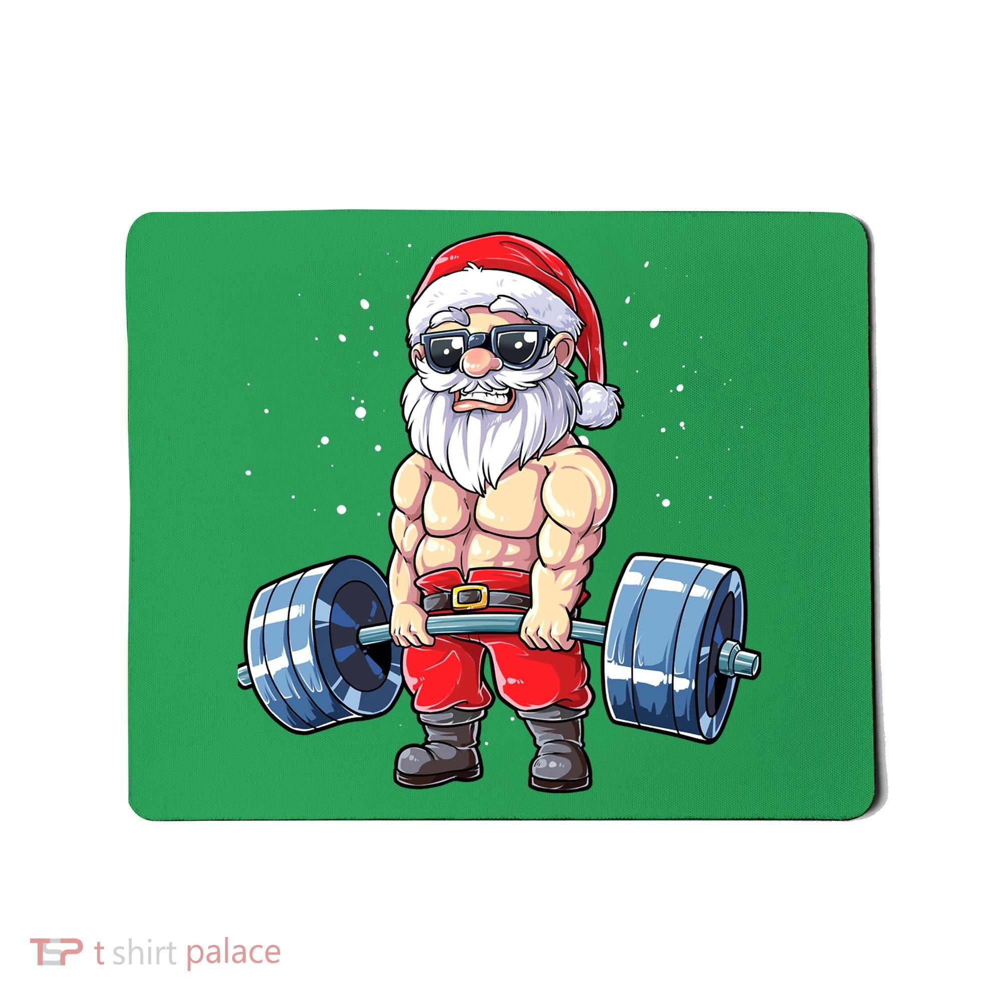 Fitness Christmas Santa Deadlift Gym Xmas  Mousepad