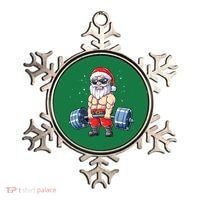Fitness Christmas Santa Deadlift Gym Xmas  Ornament thumb 0