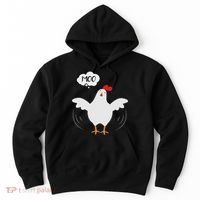 Funny Chicken Saying Moo But Guess What Chicken Moo Hoodie thumb 0