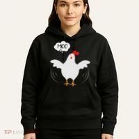 Funny Chicken Saying Moo But Guess What Chicken Moo Hoodie thumb 5