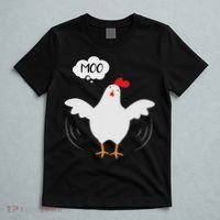 Funny Chicken Saying Moo But Guess What Chicken Moo T-Shirt thumb 5
