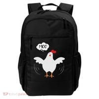 Funny Chicken Saying Moo But Guess What Chicken Moo Backpack thumb 0