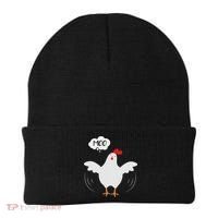 Funny Chicken Saying Moo But Guess What Chicken Moo Beanie thumb 0