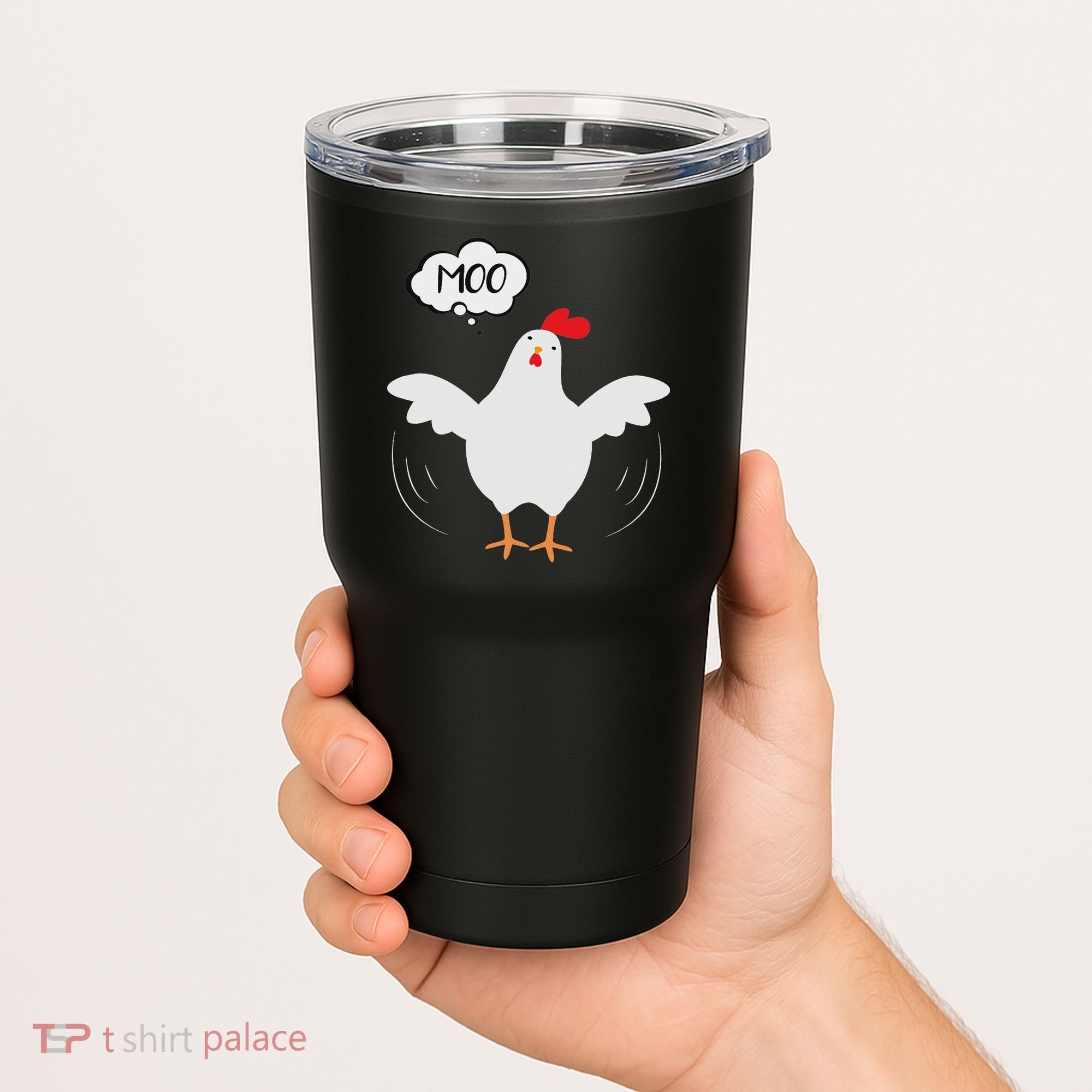 Funny Chicken Saying Moo But Guess What Chicken Moo Tumbler