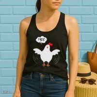 Funny Chicken Saying Moo But Guess What Chicken Moo Women's Tank Top thumb 2