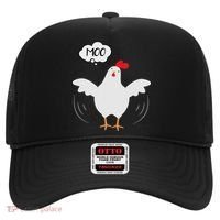 Funny Chicken Saying Moo But Guess What Chicken Moo Hat thumb 0