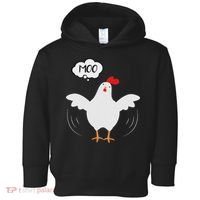 Funny Chicken Saying Moo But Guess What Chicken Moo Toddler Hoodie thumb 0