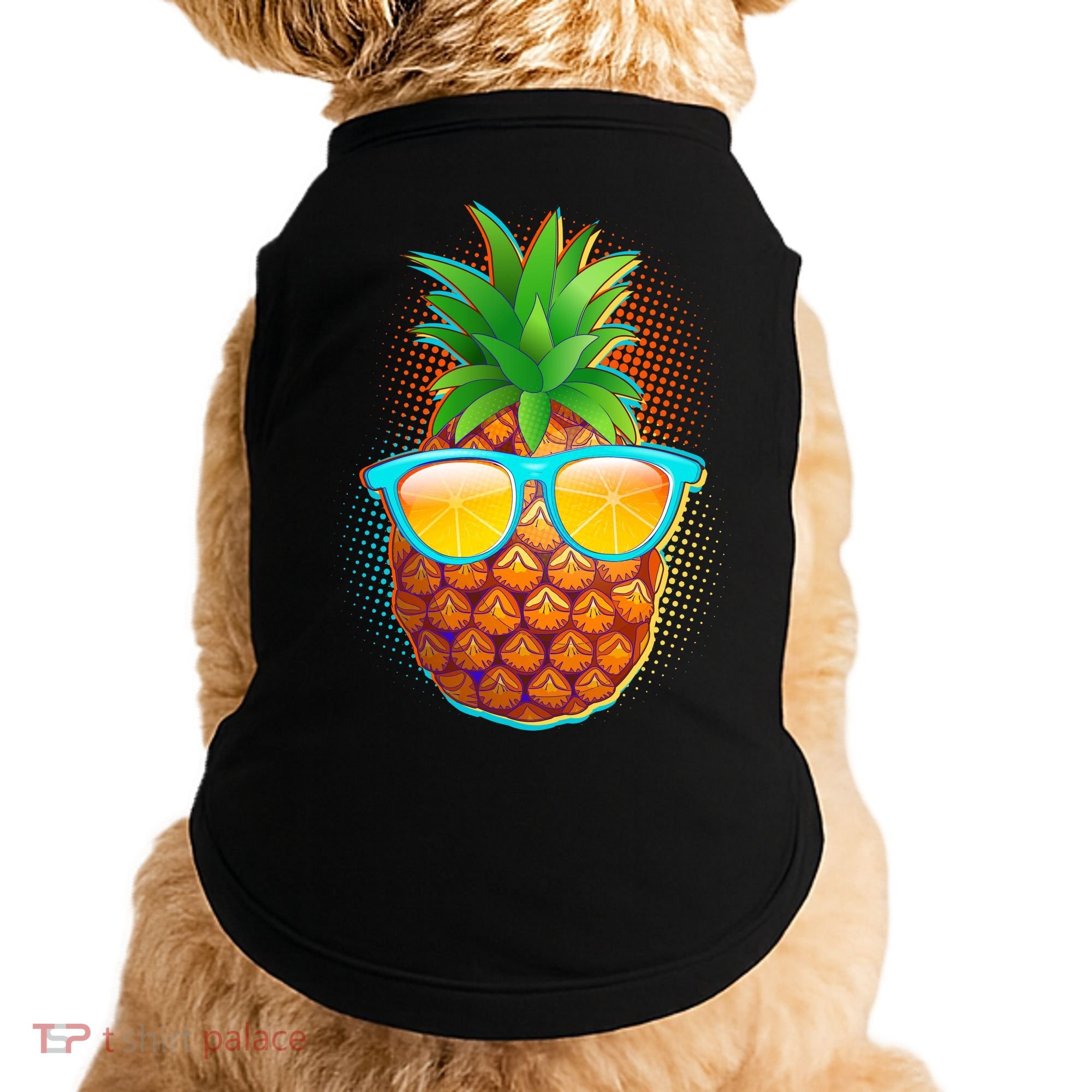 Funny Cool Summertime Pineapple Doggie Tank