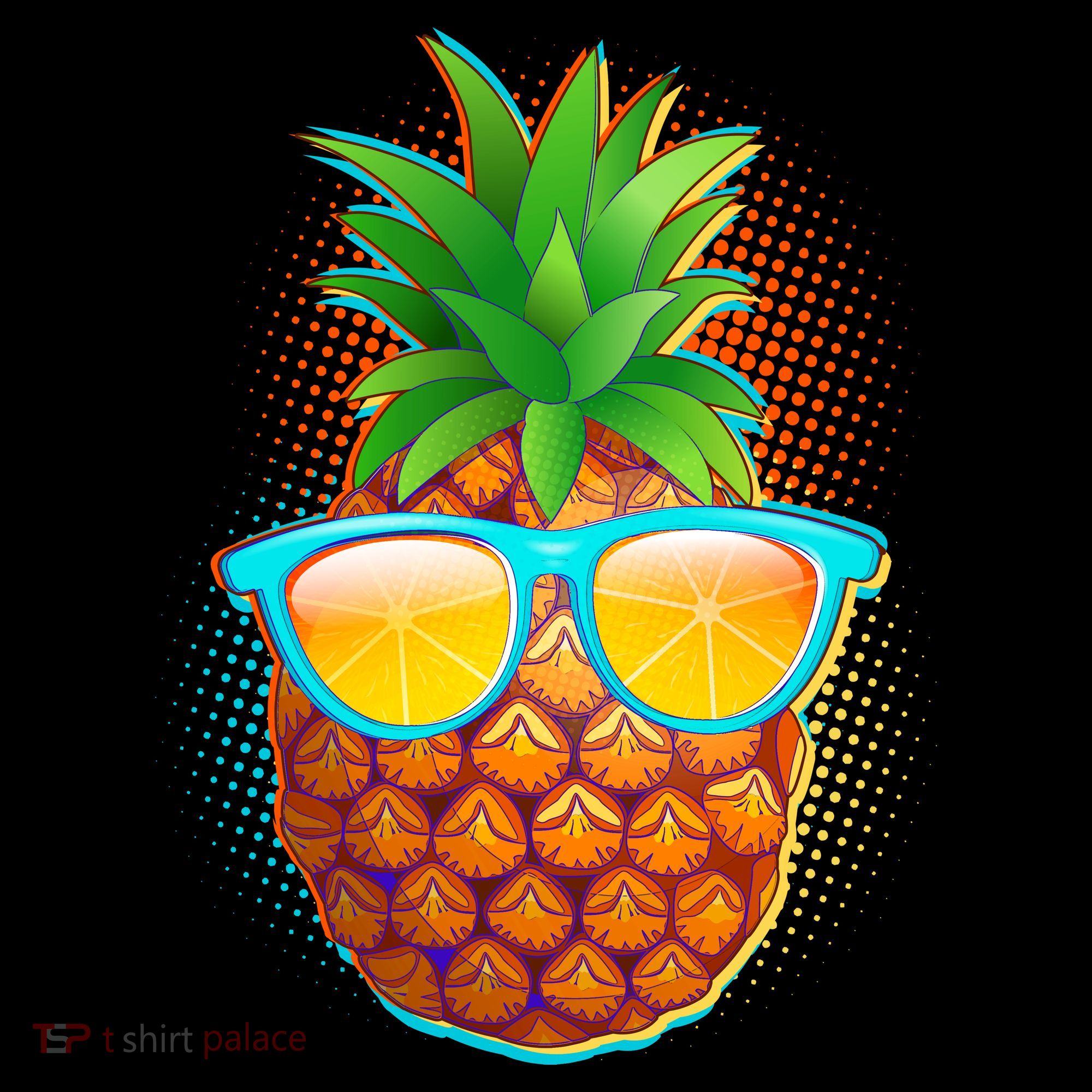 Funny Cool Summertime Pineapple USA-Made Doggie Bandana