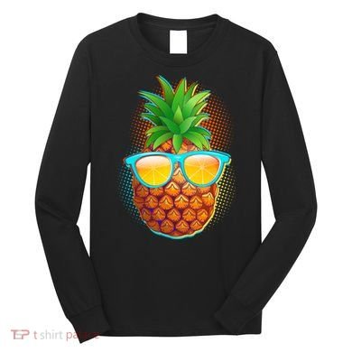 Funny Cool Summertime Pineapple Long Sleeve Shirt