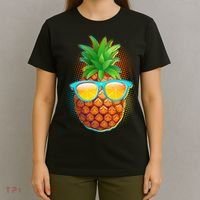Funny Cool Summertime Pineapple T-Shirt thumb 4