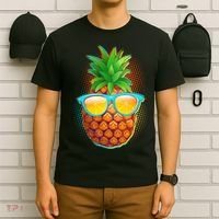 Funny Cool Summertime Pineapple T-Shirt thumb 6