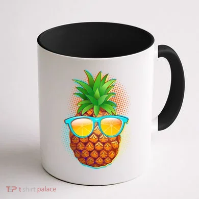 Funny Cool Summertime Pineapple Coffee Mug back