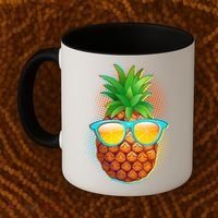Funny Cool Summertime Pineapple Coffee Mug thumb 2