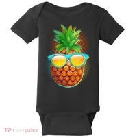 Funny Cool Summertime Pineapple Baby Bodysuit thumb 0