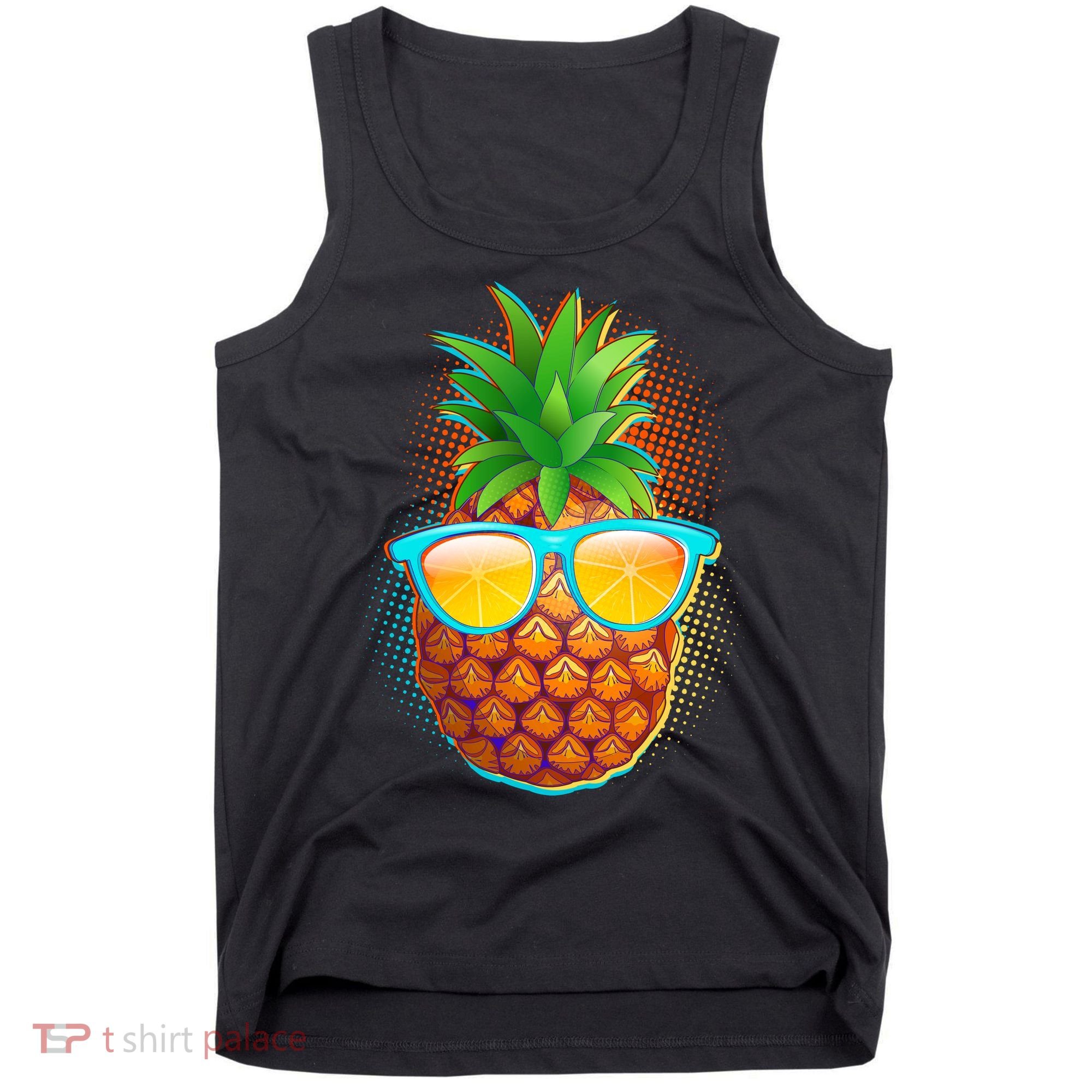 Funny Cool Summertime Pineapple Tank Top