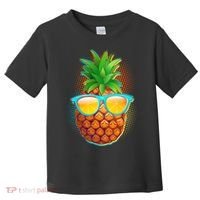 Funny Cool Summertime Pineapple Toddler T-Shirt thumb 0