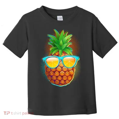 Funny Cool Summertime Pineapple Toddler T-Shirt