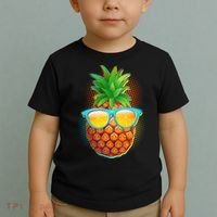 Funny Cool Summertime Pineapple Toddler T-Shirt thumb 2