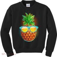 Funny Cool Summertime Pineapple Kids Sweatshirt thumb 0