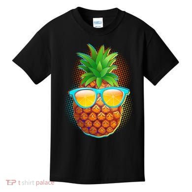 Funny Cool Summertime Pineapple Kids T-Shirt