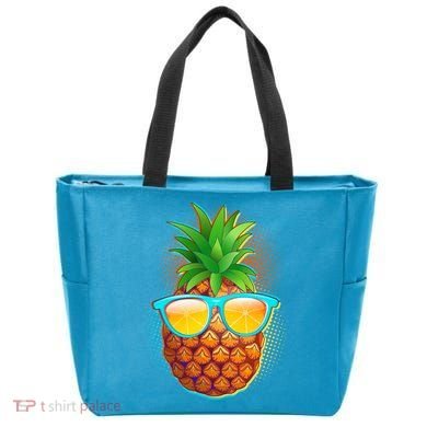 Funny Cool Summertime Pineapple Tote Bag