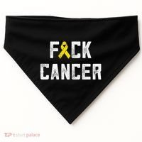 Fck Cancer Sarcoma Cancer Awareness Gift Bone Cancer Chemo Gift USA-Made Doggie Bandana thumb 0