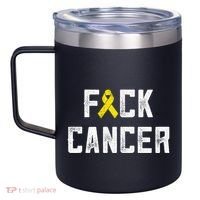 Fck Cancer Sarcoma Cancer Awareness Gift Bone Cancer Chemo Gift 12oz Stainless Steel Coffee Mug thumb 2