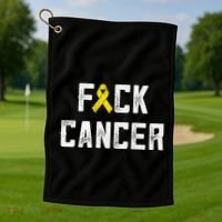 Fck Cancer Sarcoma Cancer Awareness Gift Bone Cancer Chemo Gift Golf Towel thumb 1