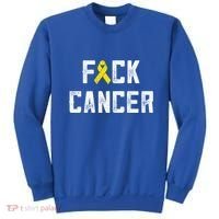 Fck Cancer Sarcoma Cancer Awareness Gift Bone Cancer Chemo Gift Sweatshirt thumb 0