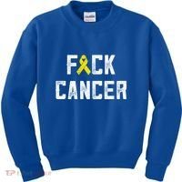 Fck Cancer Sarcoma Cancer Awareness Gift Bone Cancer Chemo Gift Kids Sweatshirt thumb 0