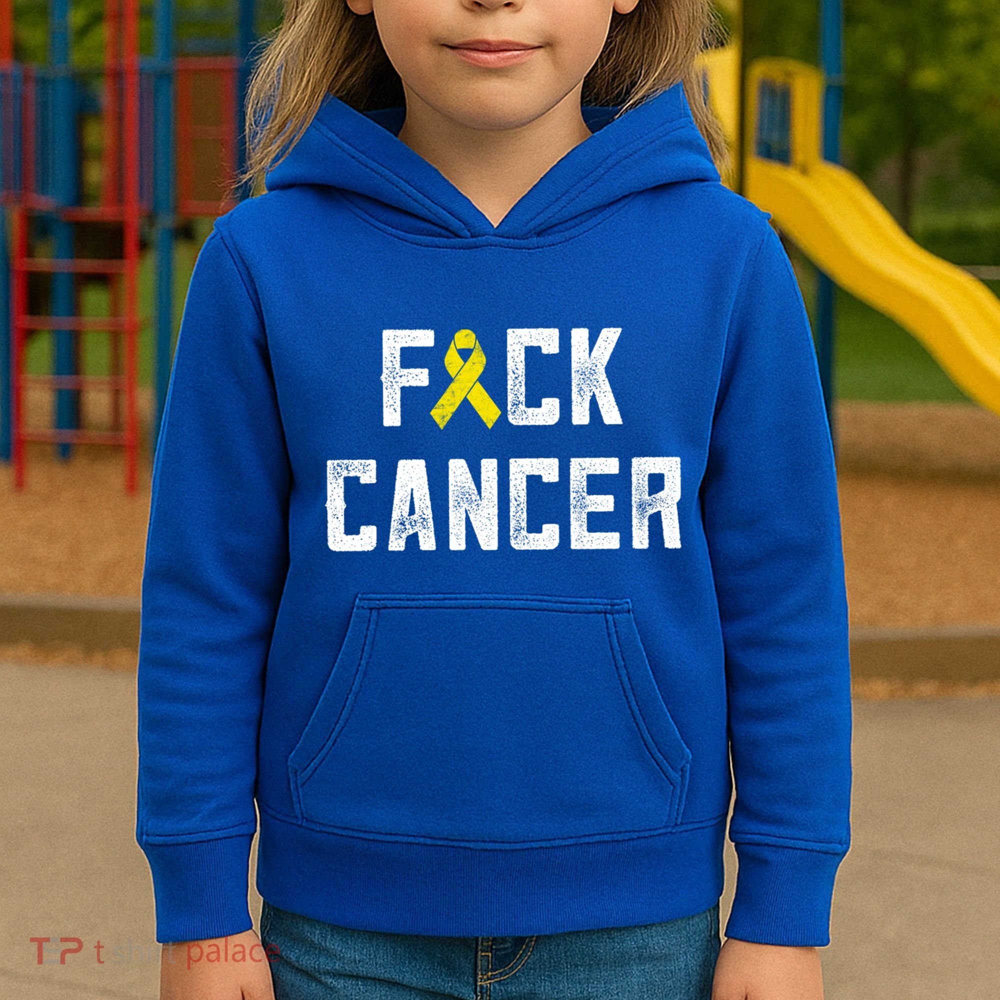 Fck Cancer Sarcoma Cancer Awareness Gift Bone Cancer Chemo Gift Kids Hoodie