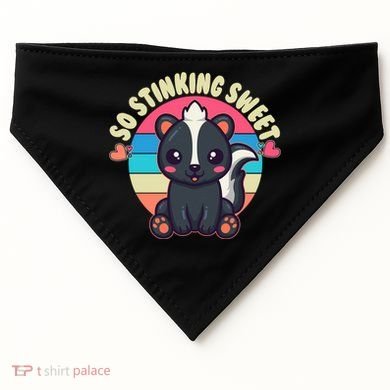 Funny Cute Skunk So Stinking Sweet USA-Made Doggie Bandana