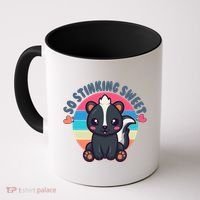 Funny Cute Skunk So Stinking Sweet Coffee Mug thumb 0