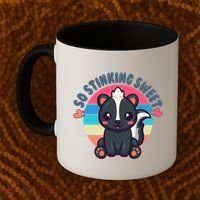 Funny Cute Skunk So Stinking Sweet Coffee Mug thumb 2