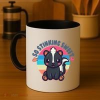 Funny Cute Skunk So Stinking Sweet Coffee Mug thumb 4