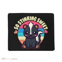 Funny Cute Skunk So Stinking Sweet Mousepad thumb 0