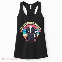 Funny Cute Skunk So Stinking Sweet Women's Tank Top thumb 0