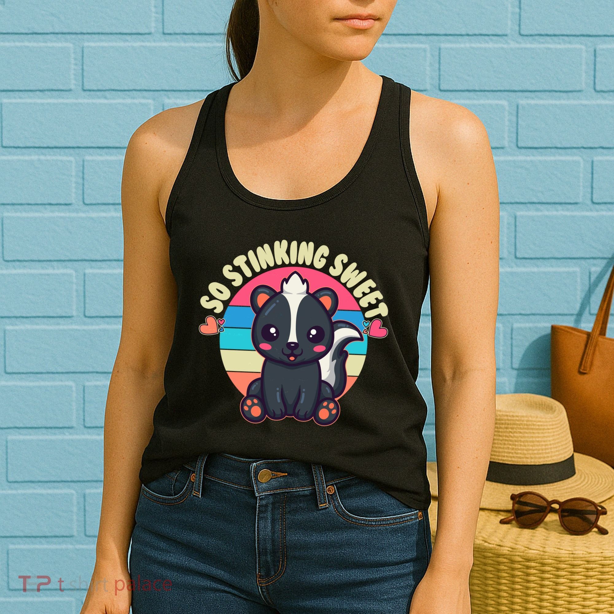 Funny Cute Skunk So Stinking Sweet Women's Tank Top