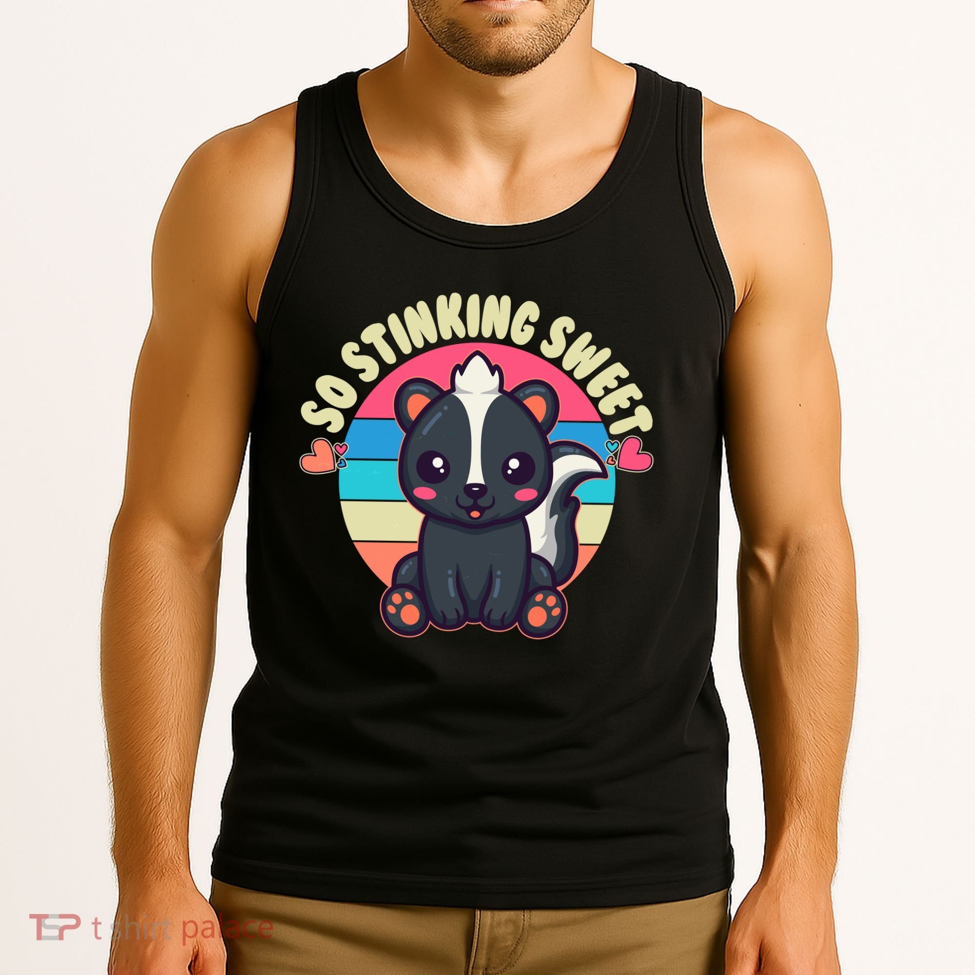 Funny Cute Skunk So Stinking Sweet Tank Top