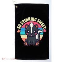 Funny Cute Skunk So Stinking Sweet Golf Towel thumb 0
