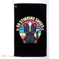 Funny Cute Skunk So Stinking Sweet Golf Towel thumb 0