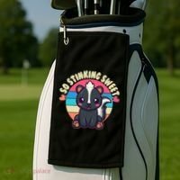 Funny Cute Skunk So Stinking Sweet Golf Towel thumb 2