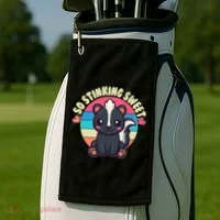 Funny Cute Skunk So Stinking Sweet Golf Towel thumb 2