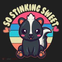 Funny Cute Skunk So Stinking Sweet Golf Towel thumb 3