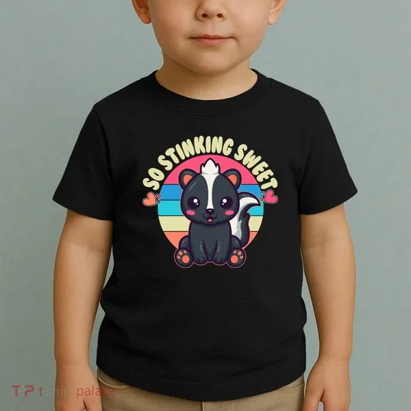 Funny Cute Skunk So Stinking Sweet Toddler T-Shirt