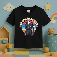 Funny Cute Skunk So Stinking Sweet Toddler T-Shirt thumb 3