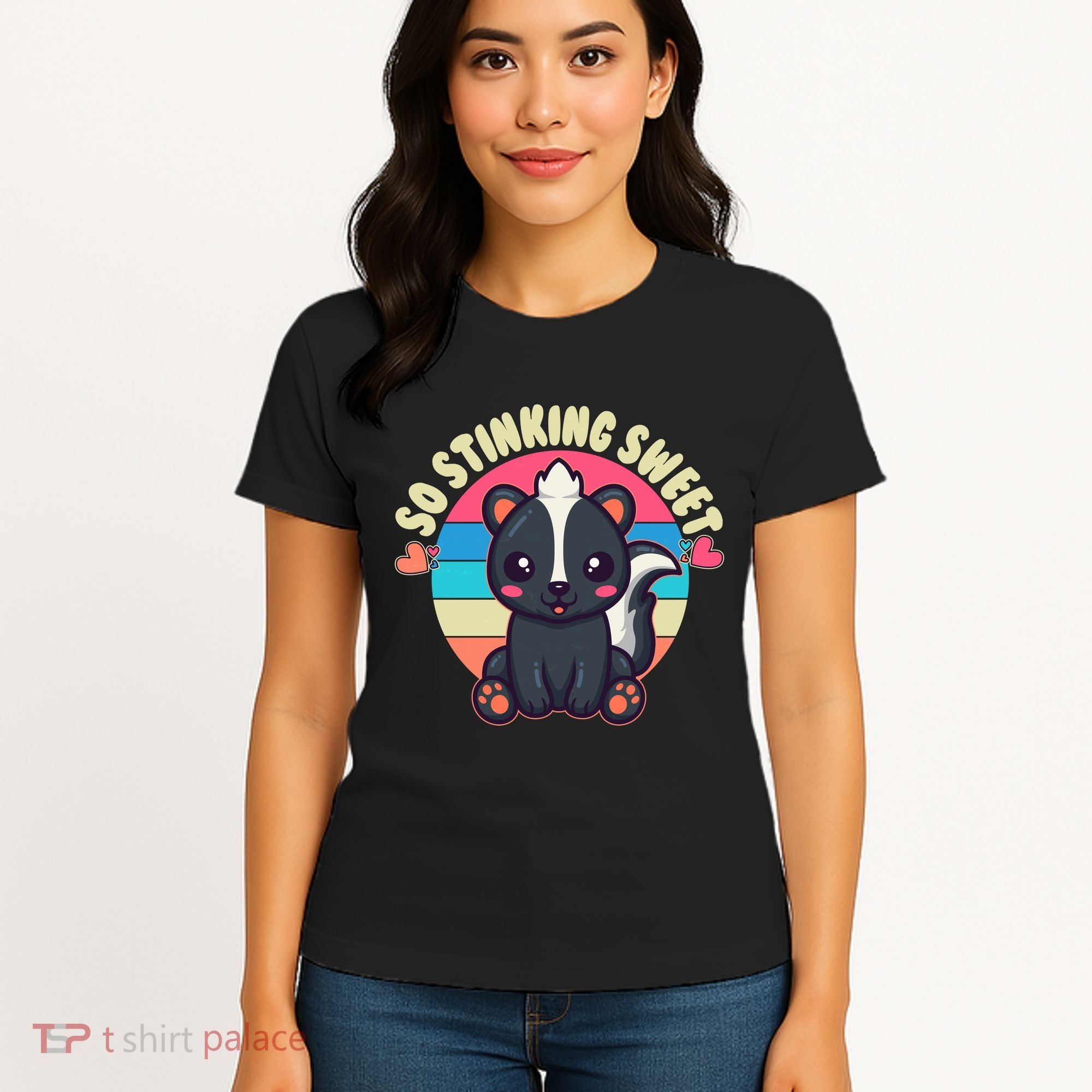 Funny Cute Skunk So Stinking Sweet Women's T-Shirt