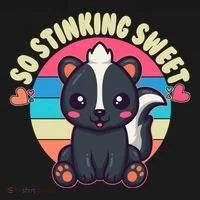 Funny Cute Skunk So Stinking Sweet Women's T-Shirt thumb 6