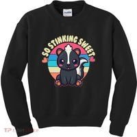 Funny Cute Skunk So Stinking Sweet Kids Sweatshirt thumb 0